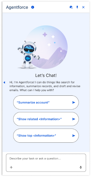 Agentforce welcome screen